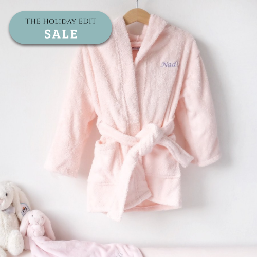 Hooded Bathrobe - Blush (Discount applied at checkout)